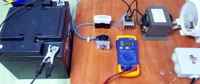 Hogyan készítsünk autós akkumulátortöltőt mikrohullámú sütőből