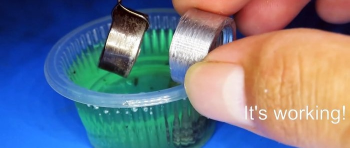 Et eksperiment på hvordan man kan belegge en del med kobber, nikkel, messing og aluminium ved hjelp av elektrolyse hjemme