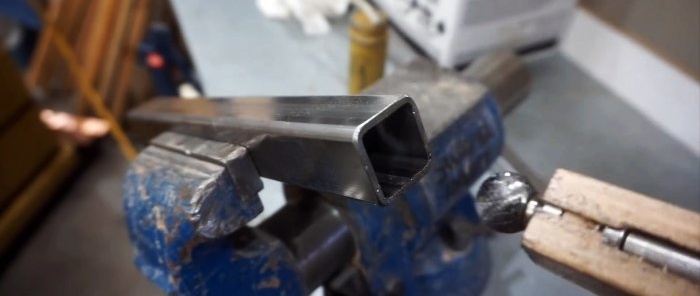 Como fazer uma ferramenta para remover rapidamente uma costura interna em um tubo perfilado