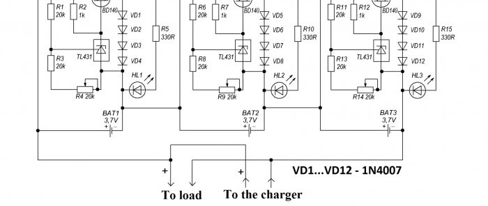 How to make a balancing unit using transistors for any number of lithium-ion batteries