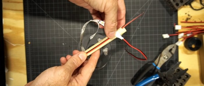 How to make a round 12 V lamp from an LED strip for any needs