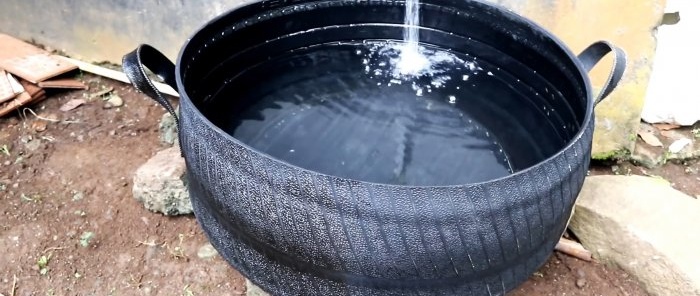 Sådan laver du en vandtank fra et gammelt dæk