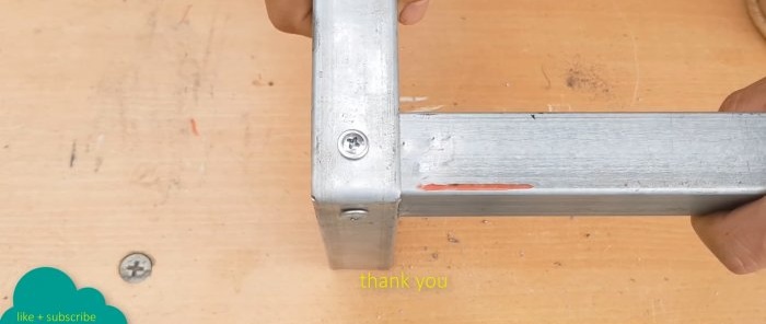 How to make a corner connection of three profile pipes without welding