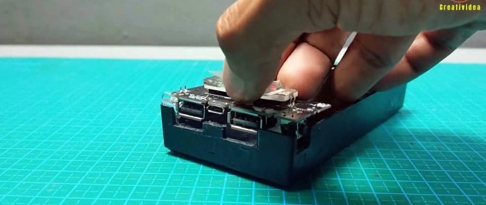 Eski cep telefonlarının pillerinden bir akıllı telefon için güç bankası nasıl yapılır