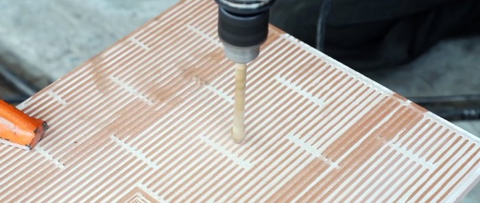 How to make a device for a drill for drilling holes in tiles of any diameter