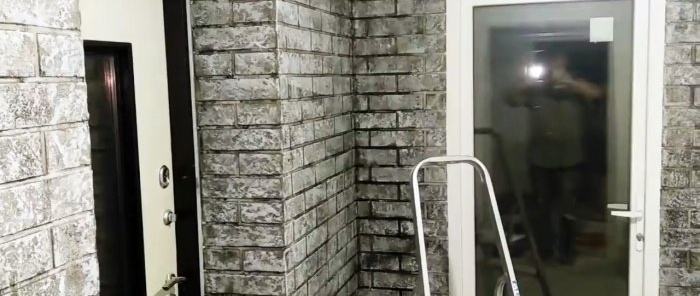 Do-it-yourself cheap imitation of brickwork