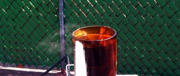 How to make a solar oven from aluminum cans and a satellite dish