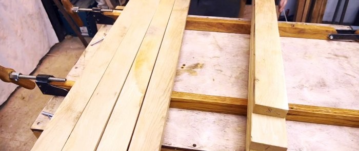 Ako vyrobiť svorky na lepenie nábytkových panelov z dvojice dosiek