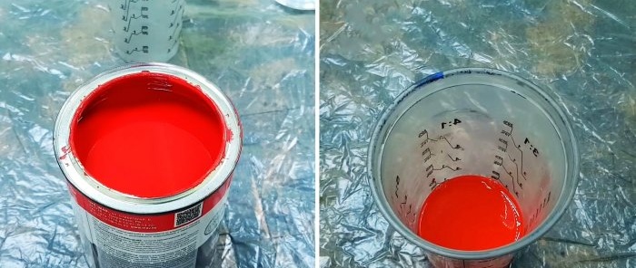 Cara menuang cat dari tin tanpa mengotorkan tepinya atau apa-apa di sekelilingnya