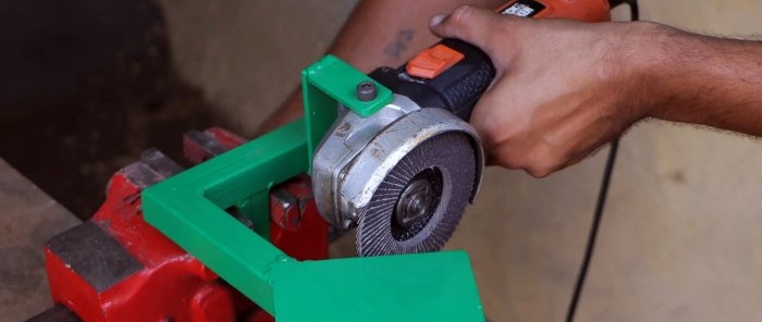 How to make an emery attachment for an angle grinder