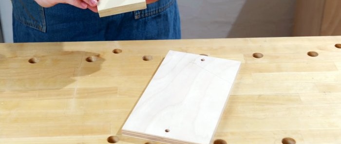 How to make a device for two-angle sharpening of drills from leftover plywood