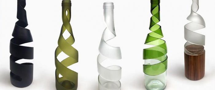 Bir cam şişe spiral şeklinde nasıl kesilir?