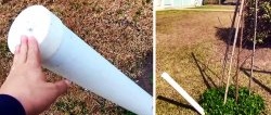 Sistema di irrigazione radicale realizzato con tubo in PVC con il quale l'albero crescerà 3 volte più velocemente