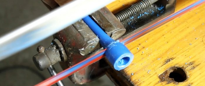 Ako vyrobiť tenkú hadicu z PP rúrky na pripojenie vodovodného potrubia