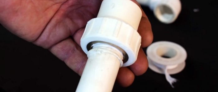 Como fazer uma conexão roscada desmontável de tubos de plástico sem soldar