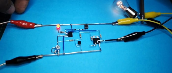 Simple short circuit protection circuit