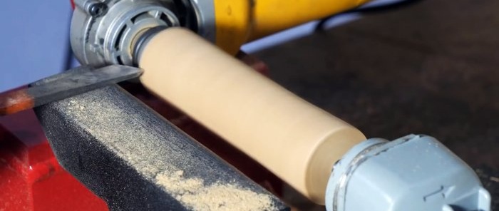 Cách làm máy tiện gỗ từ máy mài góc