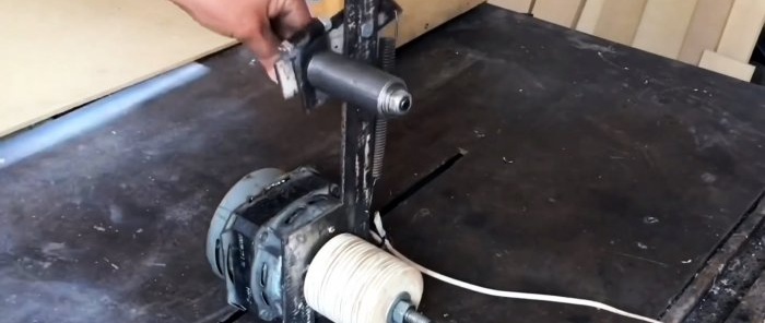 Cómo hacer una lijadora de banda basada en el motor de una lavadora