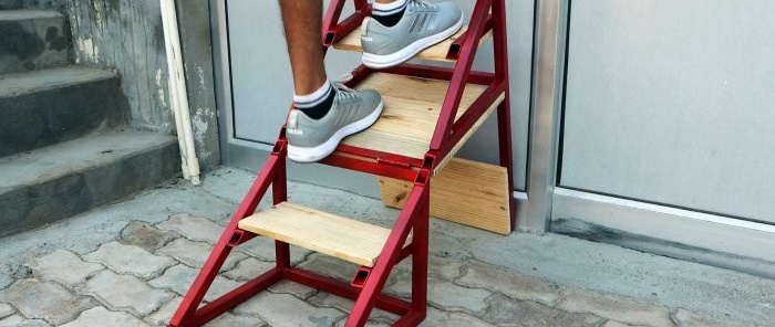 Cadeira de escada para oficina DIY