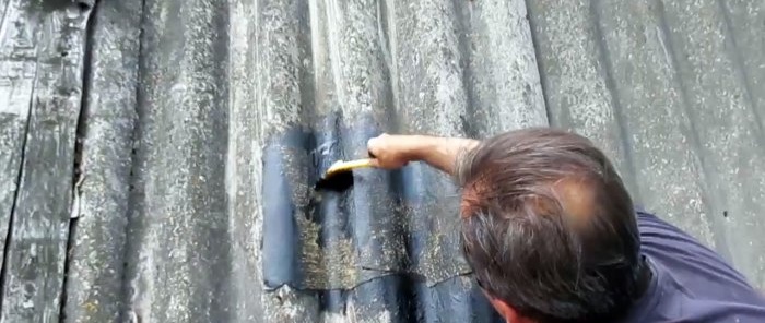 Com reparar els forats en un sostre de pissarra de manera fiable i gairebé sense cap cost amb les vostres pròpies mans