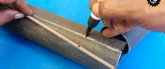 Welding a round pipe at right angles for a beginner