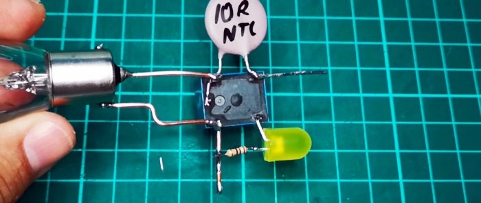 Uno schema interessante di un semplice avviatore statico che utilizza un relè senza transistor o microcircuiti