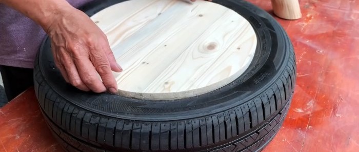 Ako vyrobiť vonkajšiu stoličku zo starých pneumatík