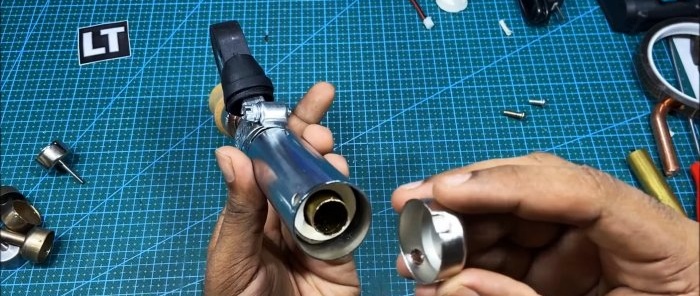 Како направити пиштољ на врући ваздух за лемљење од обичног лемилице