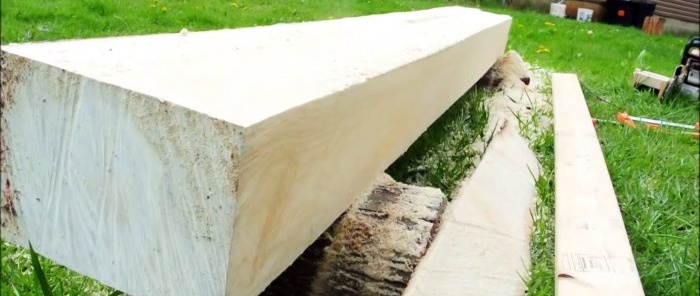La guía más sencilla para cortar troncos en tablas con una motosierra con tus propias manos.