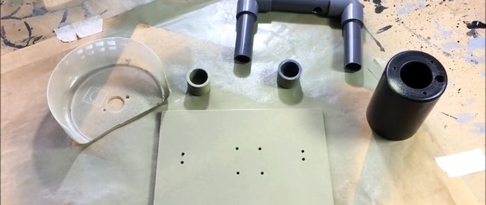 PVC borulardan ahşap için kendin yap el tipi daire testere