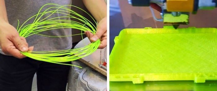 How to make plastic filament for a 3D printer from a PET bottle