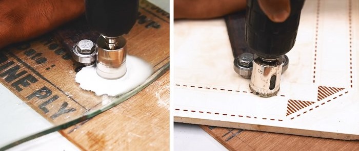 Como fazer um batente de broca para perfuração reta de furos em vidro ou cerâmica