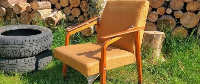 Kā atjaunot vecos PSRS atzveltnes krēslus un iegūt dizaineru mēbeles gandrīz bez maksas