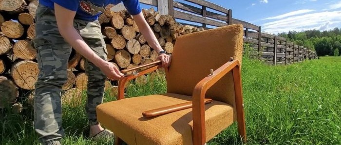 Sådan restaurerer du gamle USSR-lænestole og får designermøbler næsten gratis