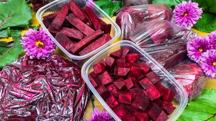 4 ways to freeze raw beets for the winter