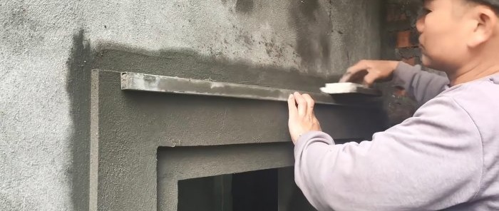 Kā izrotāt logu vai durvju ailes ar cementa apmetumu