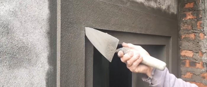 Ako ozdobiť okenné alebo dverové otvory cementovou omietkou
