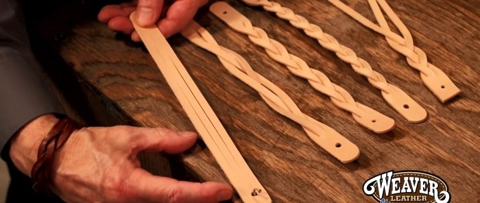 Πώς να πλέξετε μια πλεξίδα χωρίς περιττά κοψίματα και να φτιάξετε ένα απλό βραχιόλι από μια λωρίδα δέρματος