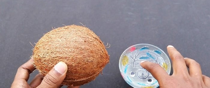 2 truques para a vida Como descascar ou partir um coco facilmente