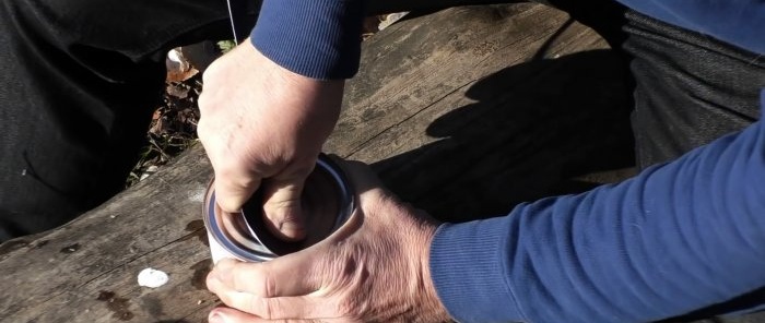 How to start a fire using a tin can