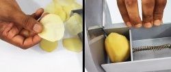 كيفية صنع آلة التقطيع لتقطيع البطاطس بسرعة إلى شرائح