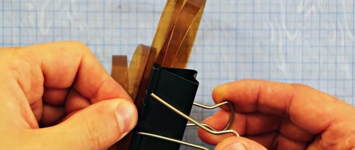 PET-tape verbinden met een soldeerbout