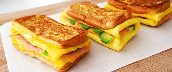 Kahvaltıda hızlı bir şekilde lezzetli ve sağlıklı yumurtalı tost hazırlamanın 3 yolu