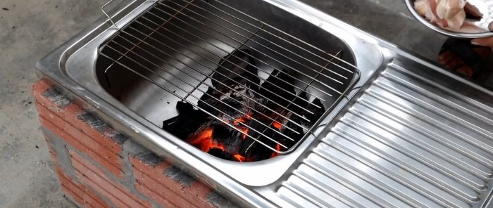 איך להכין בזול תנור חיצוני מכיור ישן