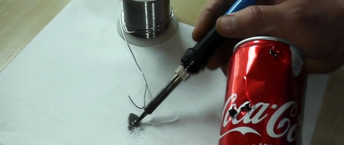 How to solder aluminum with regular solder using a nail