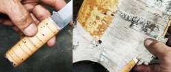 Manche de couteau en écorce de bouleau DIY