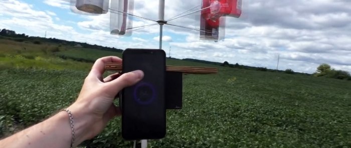 Mini vindgenerator til opladning af din telefon