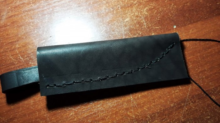 How to sew a leather knife sheath yourself