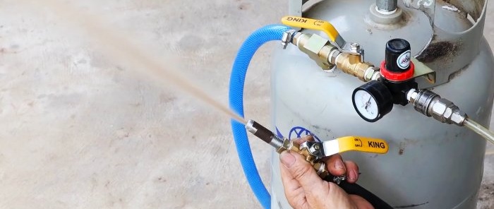 Jak vyrobit pískovač z malého plynového válce