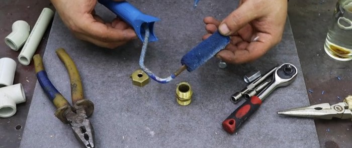Cách làm vòi cắt ren cho ống PP Tự làm nguồn cấp nước tháo rời